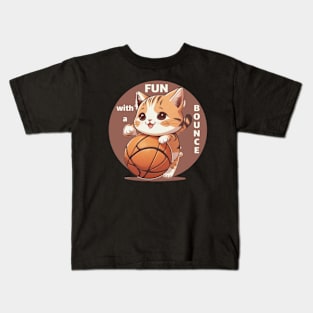 kitty basketball Kids T-Shirt